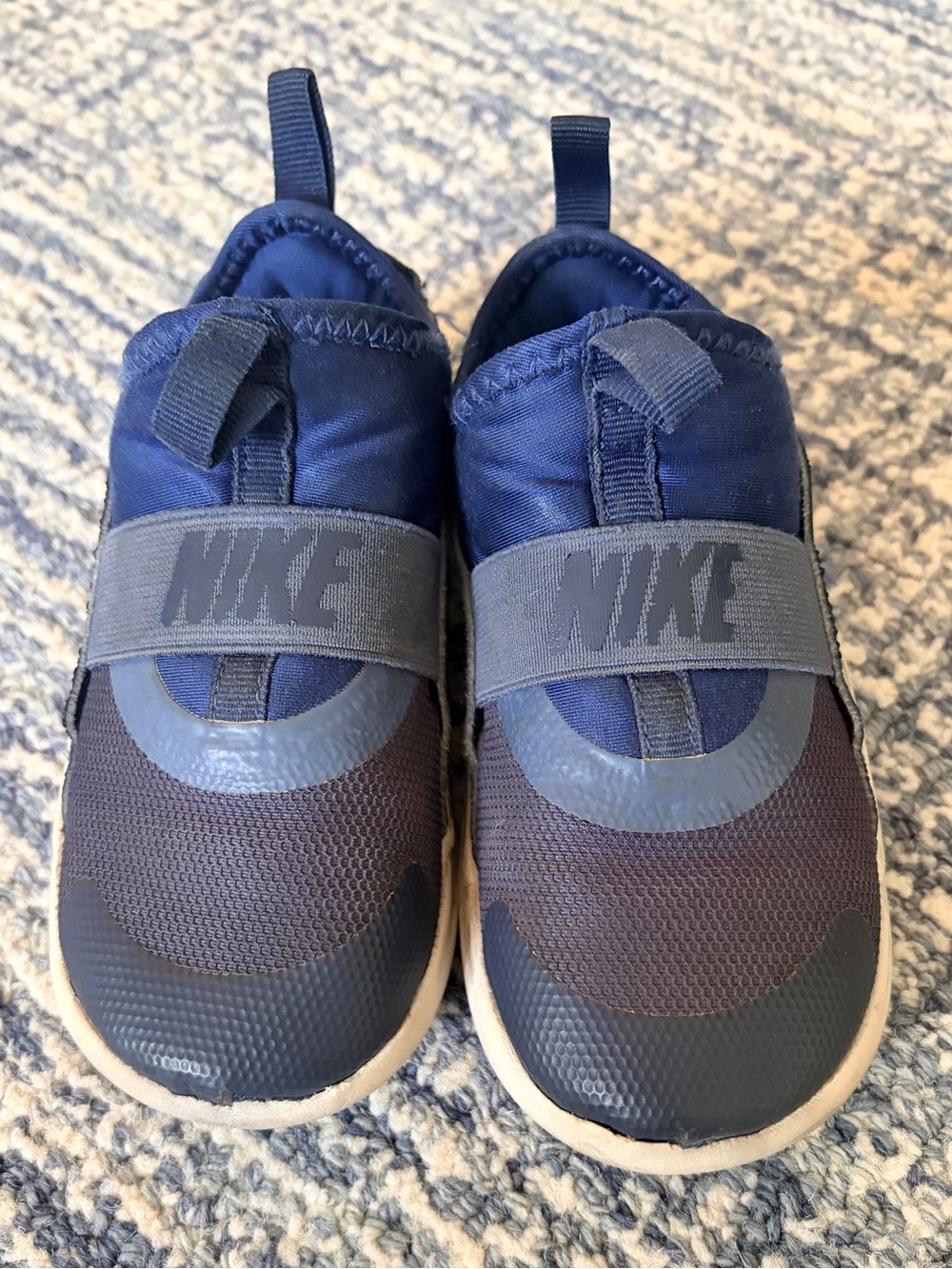 Nike Kids Navy and Gray Slip-On Sneakers